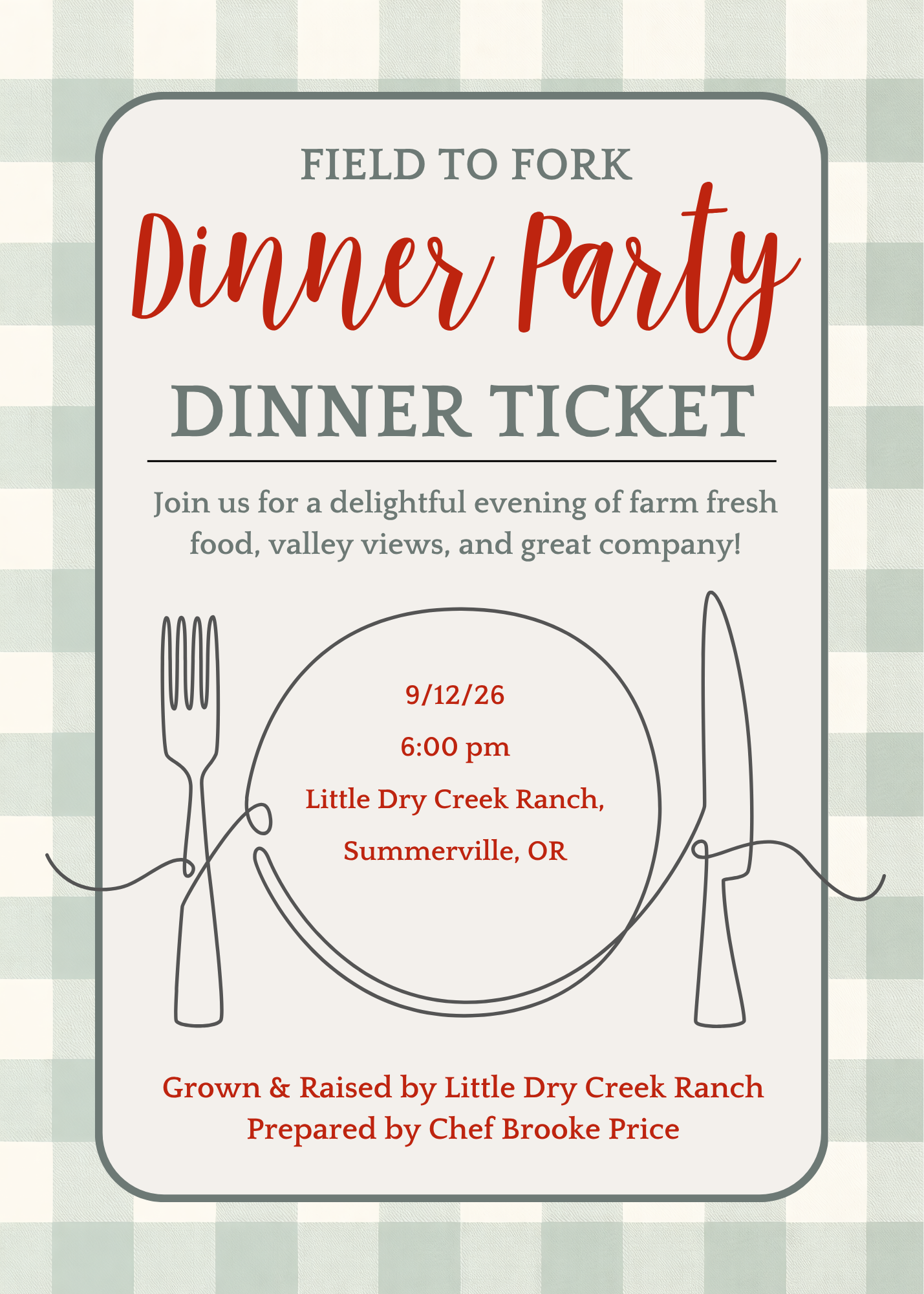 Dinner Party Ticket